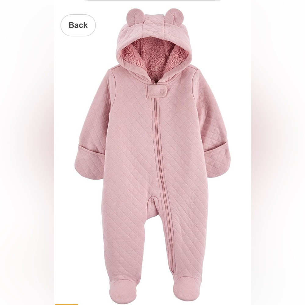 Carter's Pink Bear Pram Outerwear
